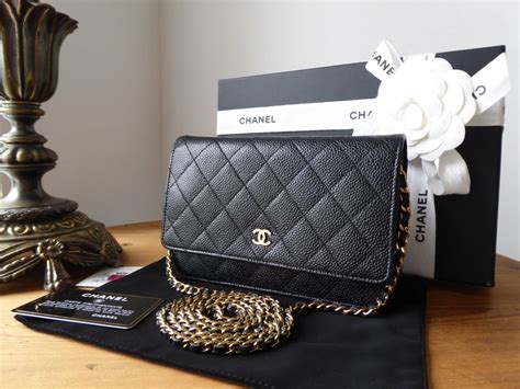 chanel classic wallet on chain in caviar leather|Classic wallet on chain .